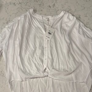 Splendid White Button-Down Women's Shirt